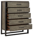 Brennagan - Gray - Five Drawer Chest