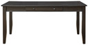 Ambenrock - Dark Brown - Rectangular Dining Room Table With Storage