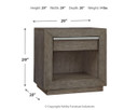 Anibecca - Weathered Gray - One Drawer Night Stand