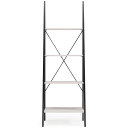 Bayflynn - White / Black - Bookcase - 4 Open Shelves