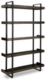 Kevmart - Grayish Brown / Black - Bookcase