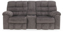 Acieona - Slate - Dbl Rec Loveseat W/Console