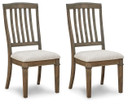 Markenburg - Beige / Brown - Dining Slat-Back Side Chair (Set of 2)