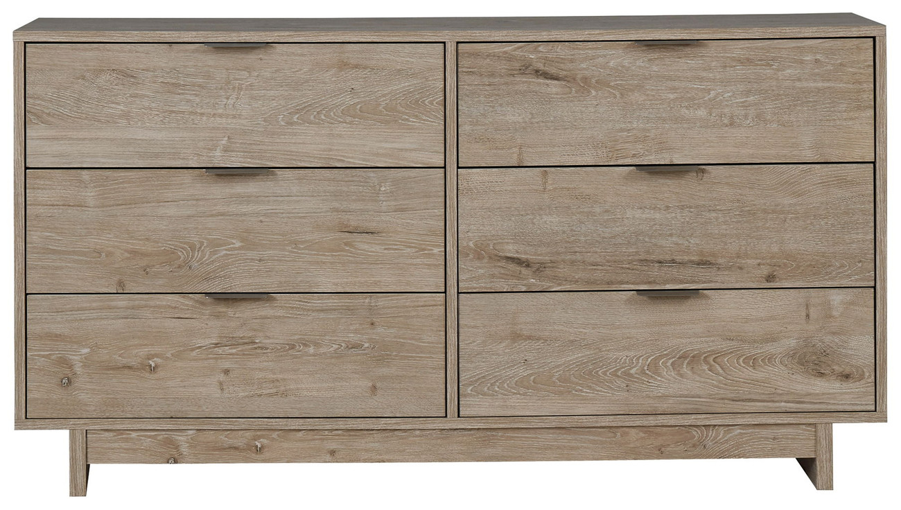 Oliah - Beige - Six Drawer Dresser - 31'' Height - Ernie's TV