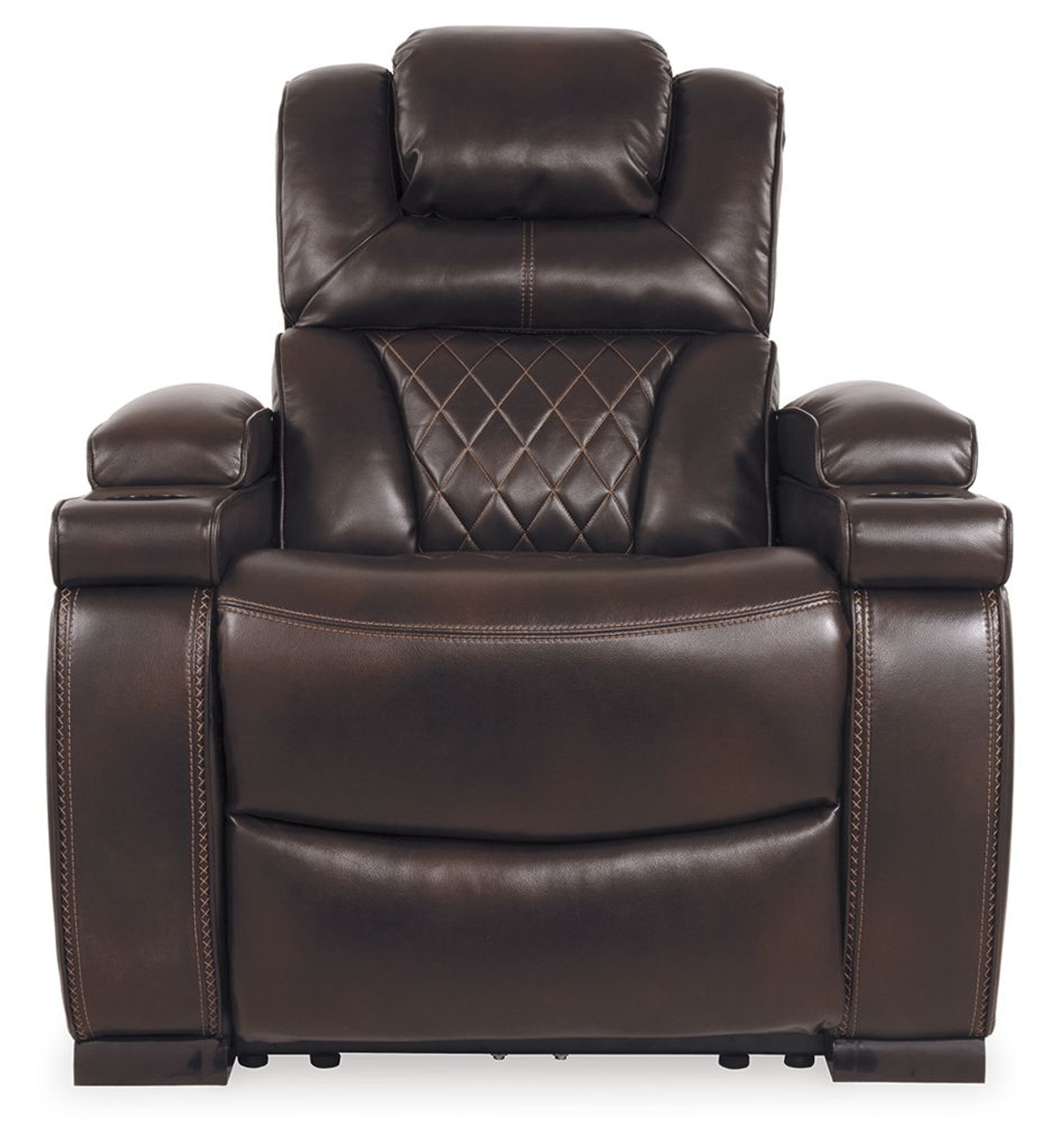 Warnerton - Brown Dark - Pwr Recliner/Adj Headrest - Ernie's TV