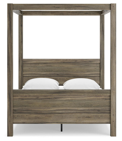 Shallifer - Brown - Queen Canopy Bed