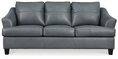 Genoa - Steel - Queen Sofa Sleeper - Leather Match