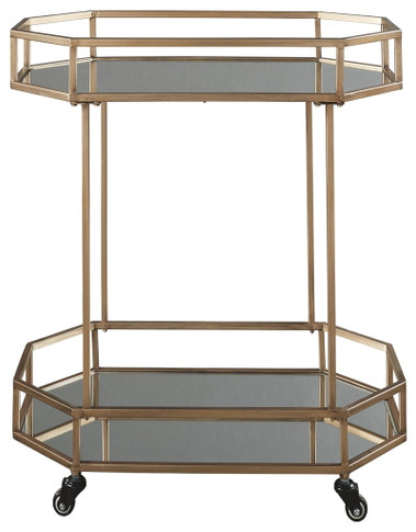 Daymont - Gold Finish - Bar Cart