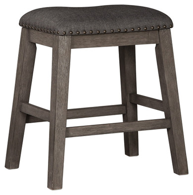 Caitbrook - Gray - Upholstered Stool (Set of 2)