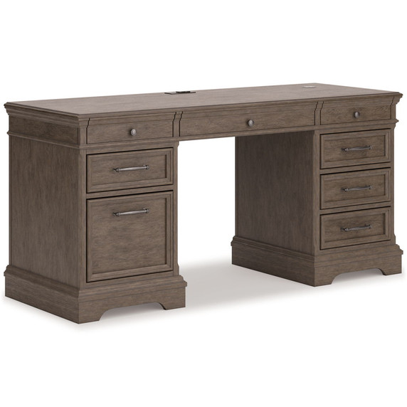 Janismore - Weathered Gray - Credenza With Eight Drawers