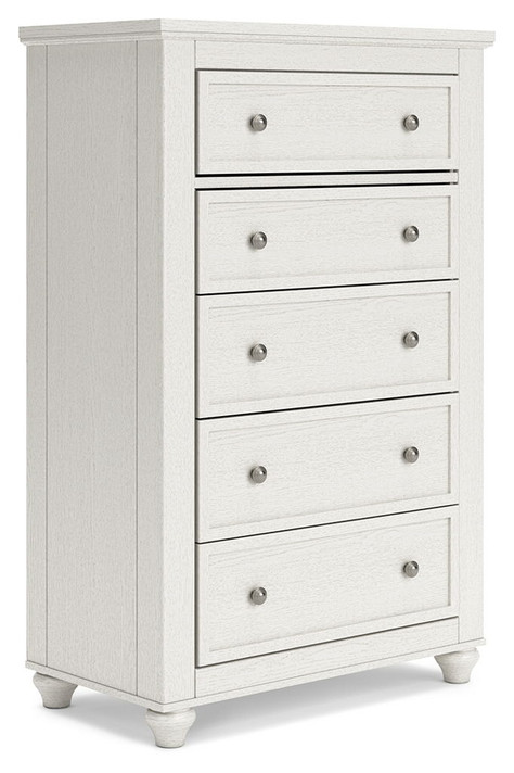 Grantoni - White - Five Drawer Chest