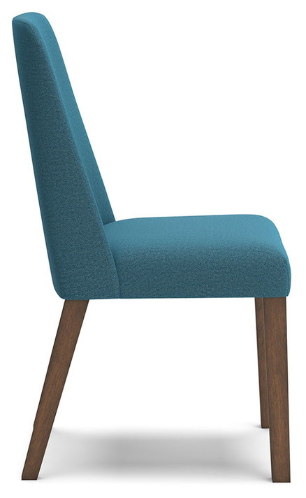 Lyncott - Blue / Brown - Dining Uph Side Chair (Set of 2)