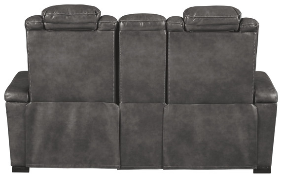 Turbulance - Quarry - Pwr Rec Loveseat With Adjustable Headrest