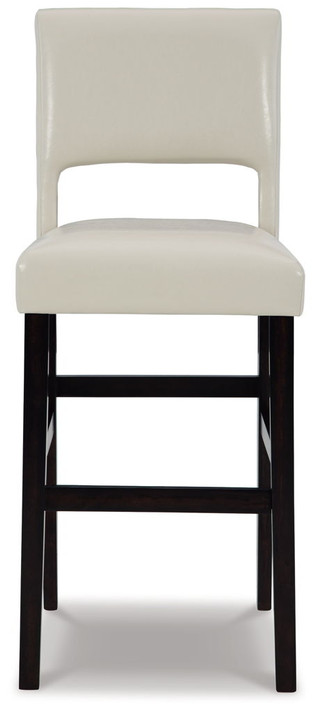 Leektree - Ivory / Brown - Tall Uph Barstool (Set of 2)