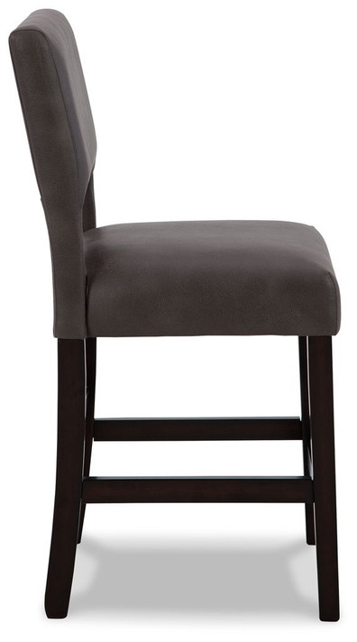 Leektree - Gray / Brown - Upholstered Barstool (Set of 2)