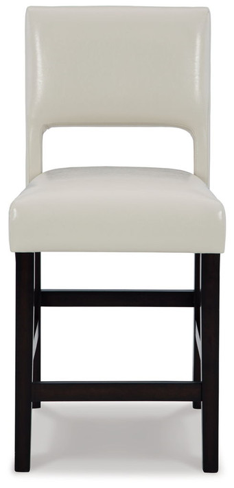 Leektree - Ivory / Brown - Upholstered Barstool (Set of 2)