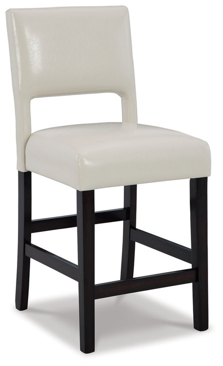 Leektree - Ivory / Brown - Upholstered Barstool (Set of 2)