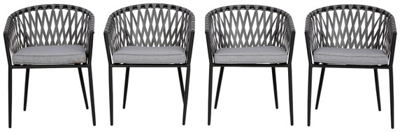 Palm Bliss - Gray - Chair (Set of 4)