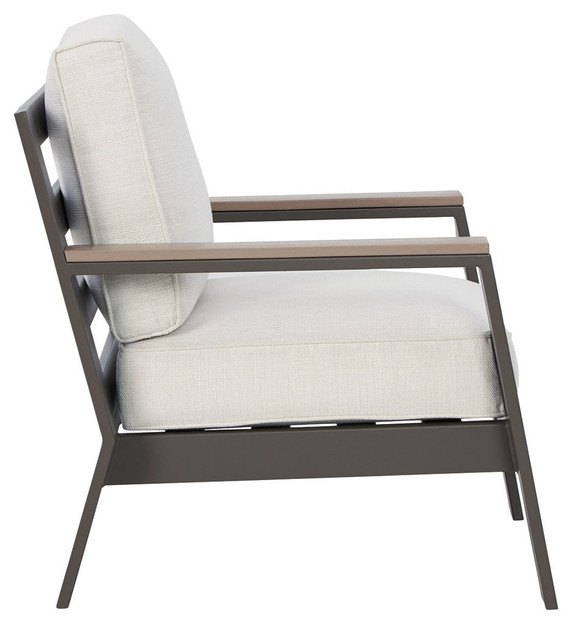 Tropicava - Taupe / White - Lounge Chair W/Cushion