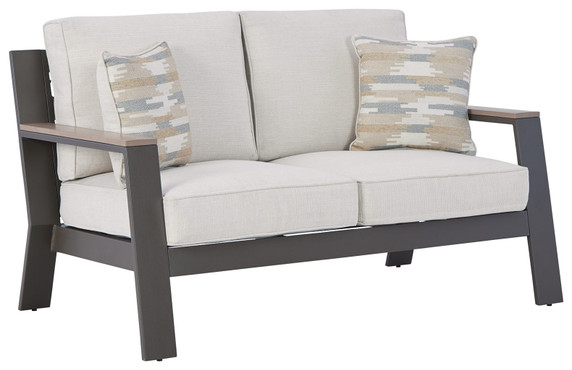 Tropicava - Taupe / White - Loveseat W/Cushion