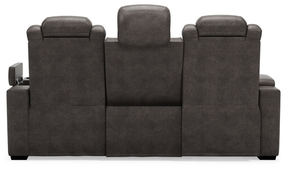 Hyllmont - Gray - Pwr Rec Sofa With Adj Headrest