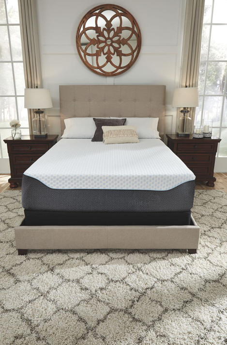 14 Inch Chime Elite - White / Blue - California King Mattress