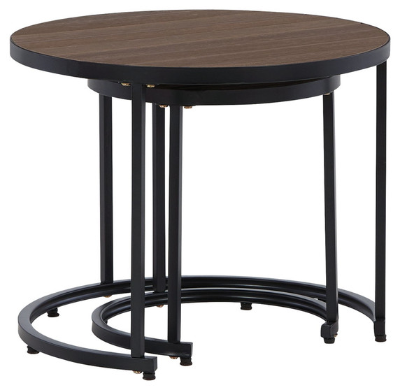 Ayla - Brown / Black - Nesting End Tables (Set of 2)