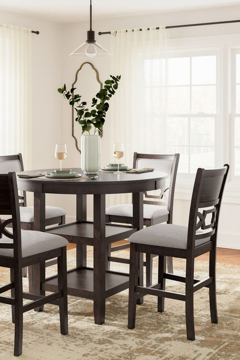 Langwest - Brown - Dining Room Counter Table Set (Set of 5)