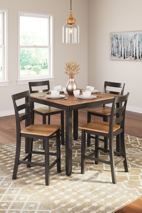 Gesthaven - Natural / Brown - Drm Counter Table Set (Set of 5)