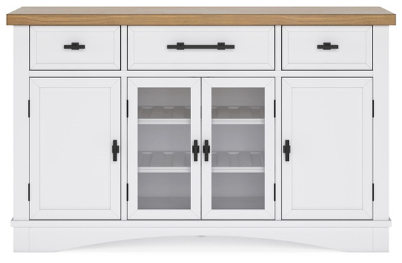 Ashbryn - White / Natural - Dining Room Server