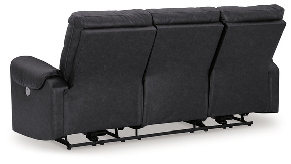 Axtellton - Carbon - Power Reclining Sofa - Faux Leather