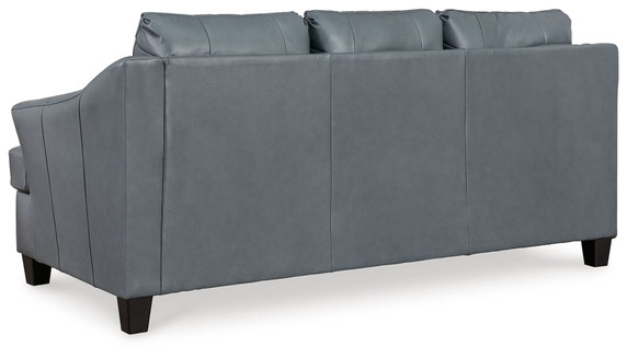 Genoa - Steel - Queen Sofa Sleeper - Leather Match