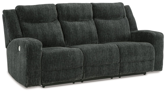 Martinglenn - Ebony - Power Reclining Sofa - Fabric