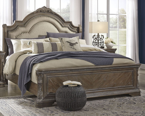Charmond - Upholstered Sleigh Bed