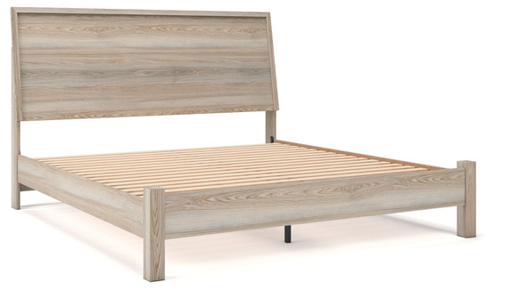 Hasbrick - Tan - King Panel Bed