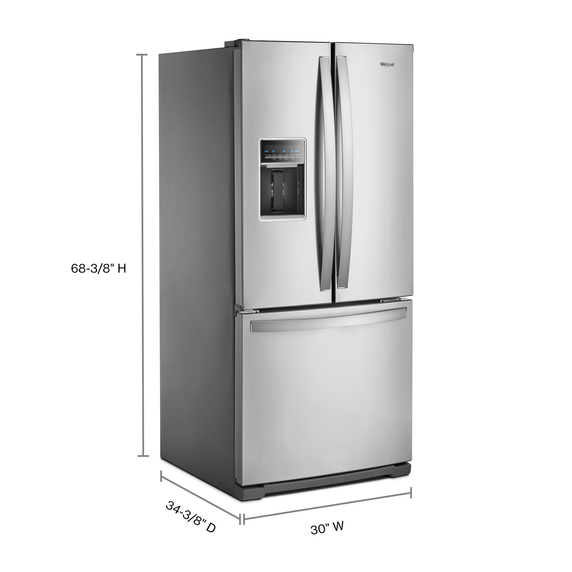 Whirlpool® 30-inch Wide French Door Refrigerator - 20 cu. ft. WRF560SEHZ