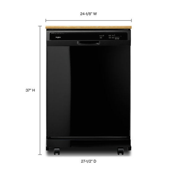 Whirlpool® Heavy-Duty Dishwasher with 1-Hour Wash Cycle WDP370PAHB