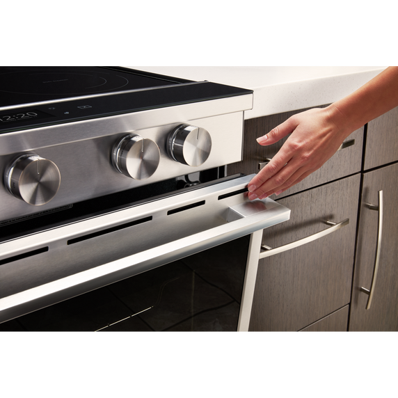 Whirlpool® 6.4 Cu. Ft. Smart Contemporary Handle Slide-in Electric Range with Frozen Bake™ Technology YWEEA25H0HZ