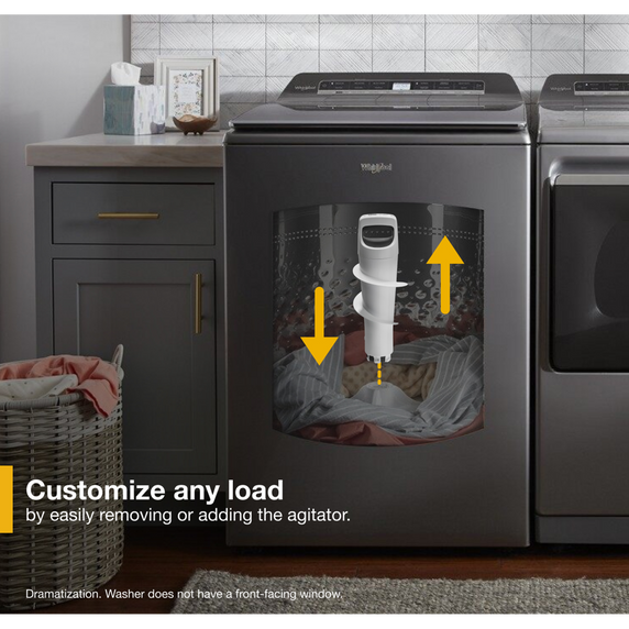 Whirlpool® 6.0 - 5.3 cu. ft. Top Load Washer with 2 in 1 Removable Agitator. WTW8127LC