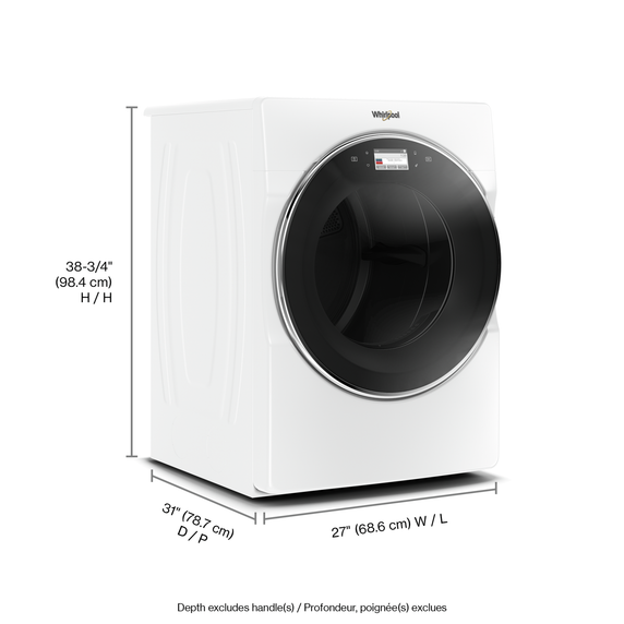 Whirlpool® 7.4 cu. ft. Smart Front Load Gas Dryer WGD9620HW