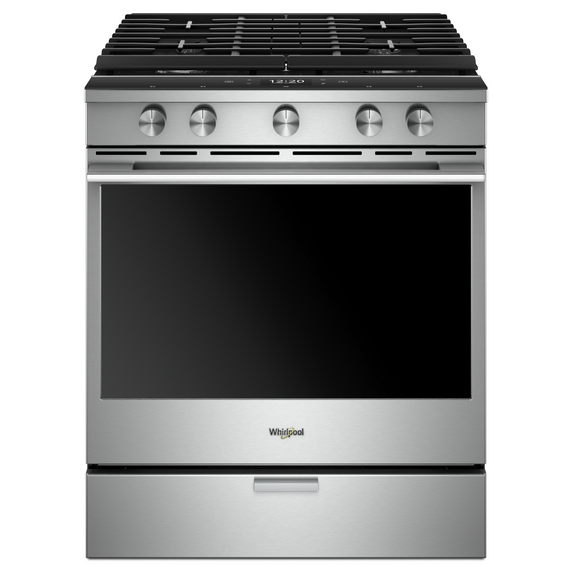 Whirlpool® 5.8 cu. ft. Smart Slide-in Gas Range with EZ-2-Lift™ Hinged Cast-Iron Grates WEGA25H0HZ