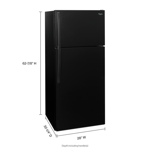 Whirlpool® 28-inch Wide Top Freezer Refrigerator - 14 cu. ft. WRT314TFDB