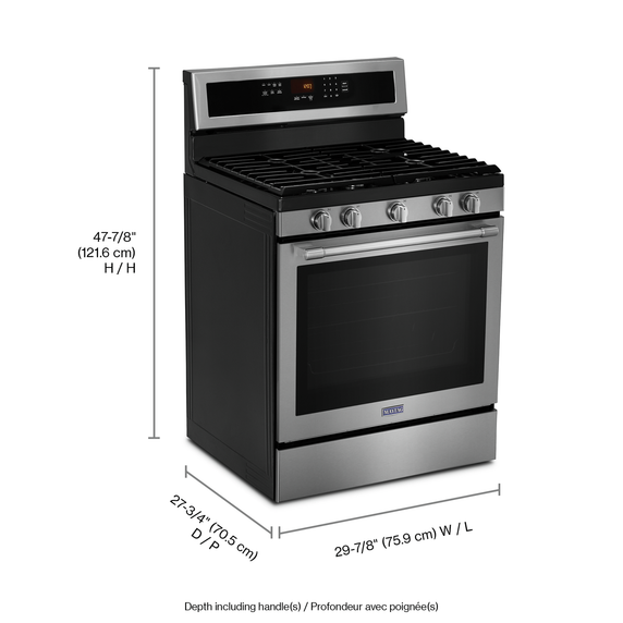 Maytag® 30-Inch Wide Gas Range With True Convection And Power Preheat - 5.8 Cu. Ft. MGR8800FZ