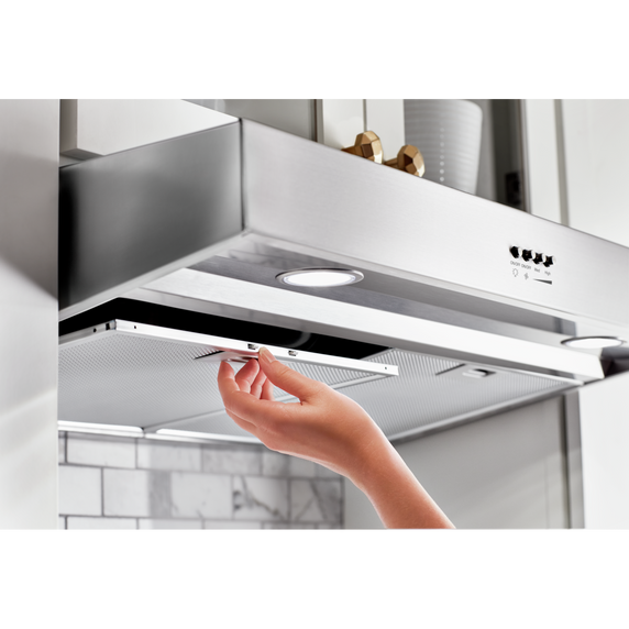 24 Range Hood with Full-Width Grease Filters WVU37UC4FS
