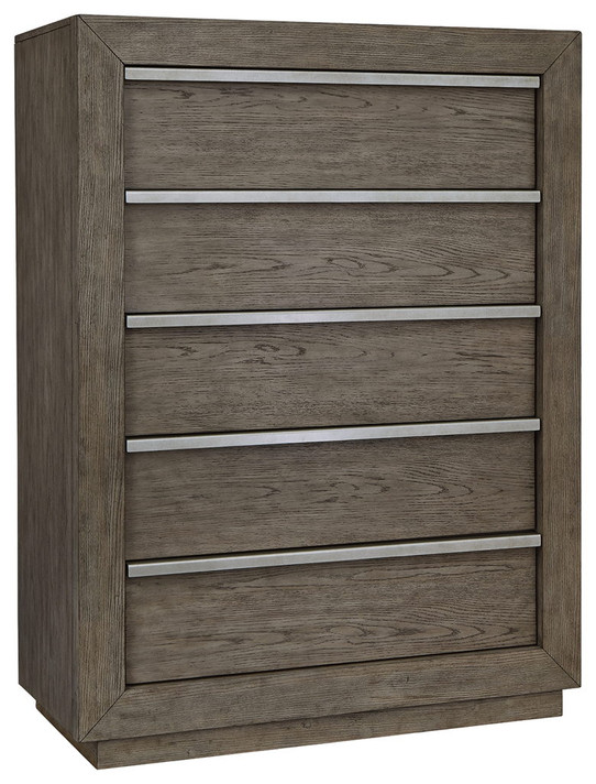 Anibecca - Weathered Gray - Five Drawer Chest