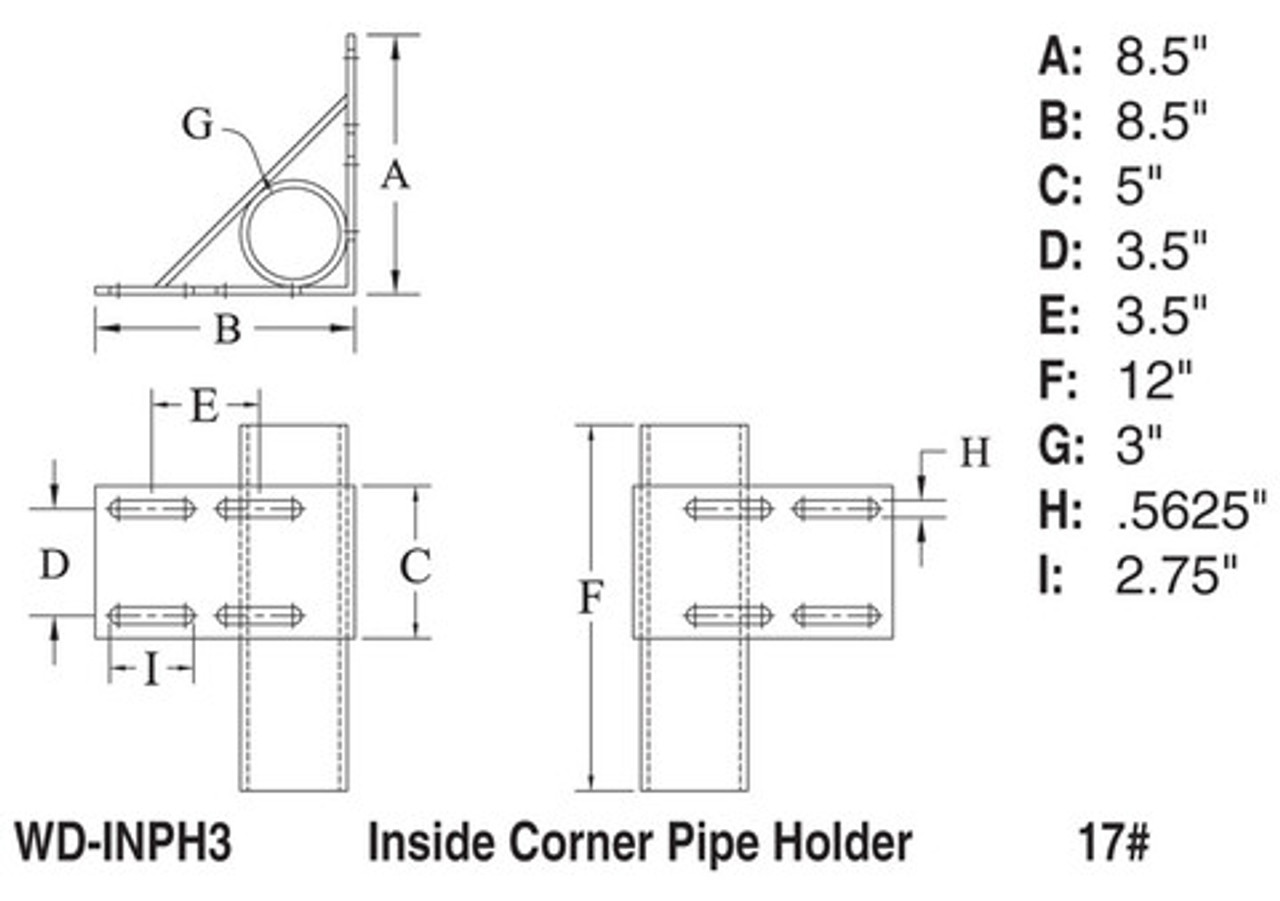 Inside Corner Pipe Holder