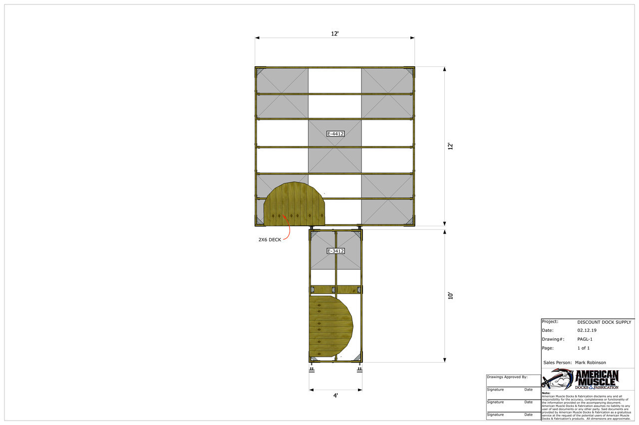 12'x12' Floating Dock Platform