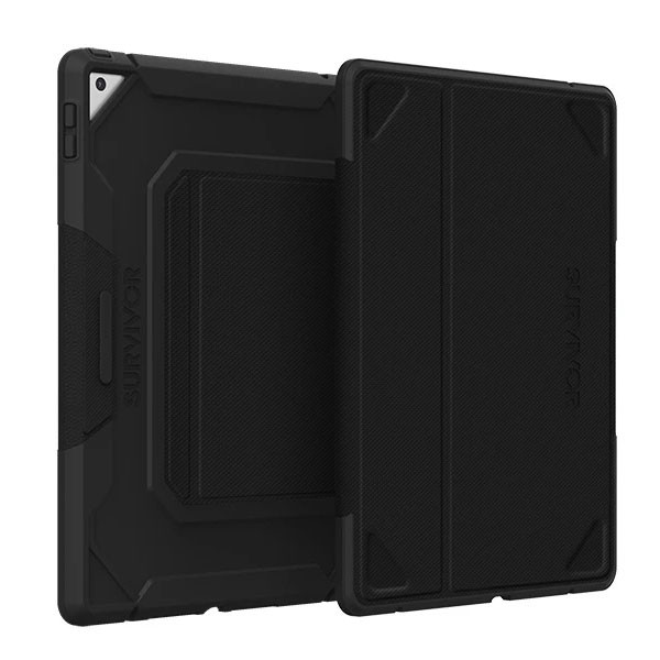 Griffin Survivor Rugged Folio Case for iPad 10.2" 7th /8th Gen Black