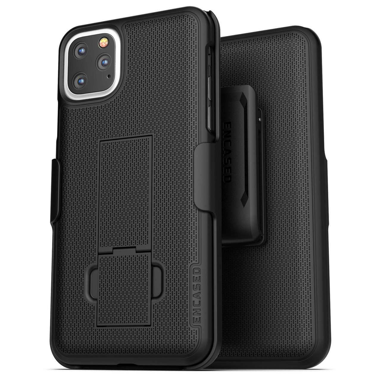 Encased Combo Case for iPhone 11 Pro Max with Belt Clip Holster - Black