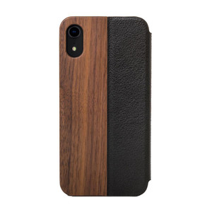 Woodcessories EcoFlip Case iPhone XR - Walnut